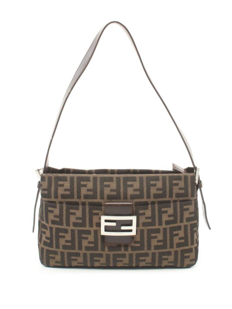 Fendi Pre-Owned 2000s Zucca FF plaque shoulder bag - Brown von Fendi Pre-Owned