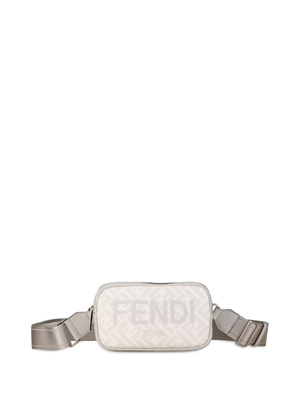 Fendi Pre-Owned 2010-2023 Coated Canvas FF 1974 Camera crossbody bag - White von Fendi Pre-Owned