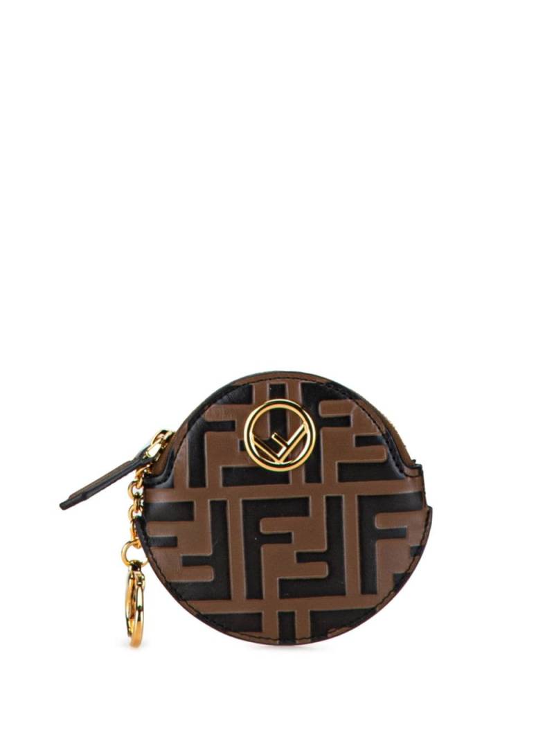 Fendi Pre-Owned 2010-2023 Embossed Zucca Round Case coin pouch - Brown von Fendi Pre-Owned