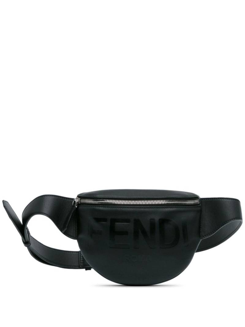 Fendi Pre-Owned 2010-2023 Fendi Logo belt bag - Black von Fendi Pre-Owned