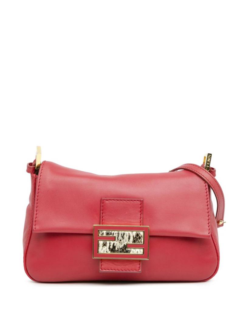 Fendi Pre-Owned 2010-2023 Mini Calfskin Chain Mamma Forever shoulder bag - Red von Fendi Pre-Owned