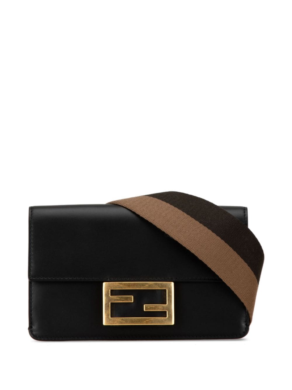 Fendi Pre-Owned 2010-2023 Mini Flat uette crossbody bag - Black von Fendi Pre-Owned