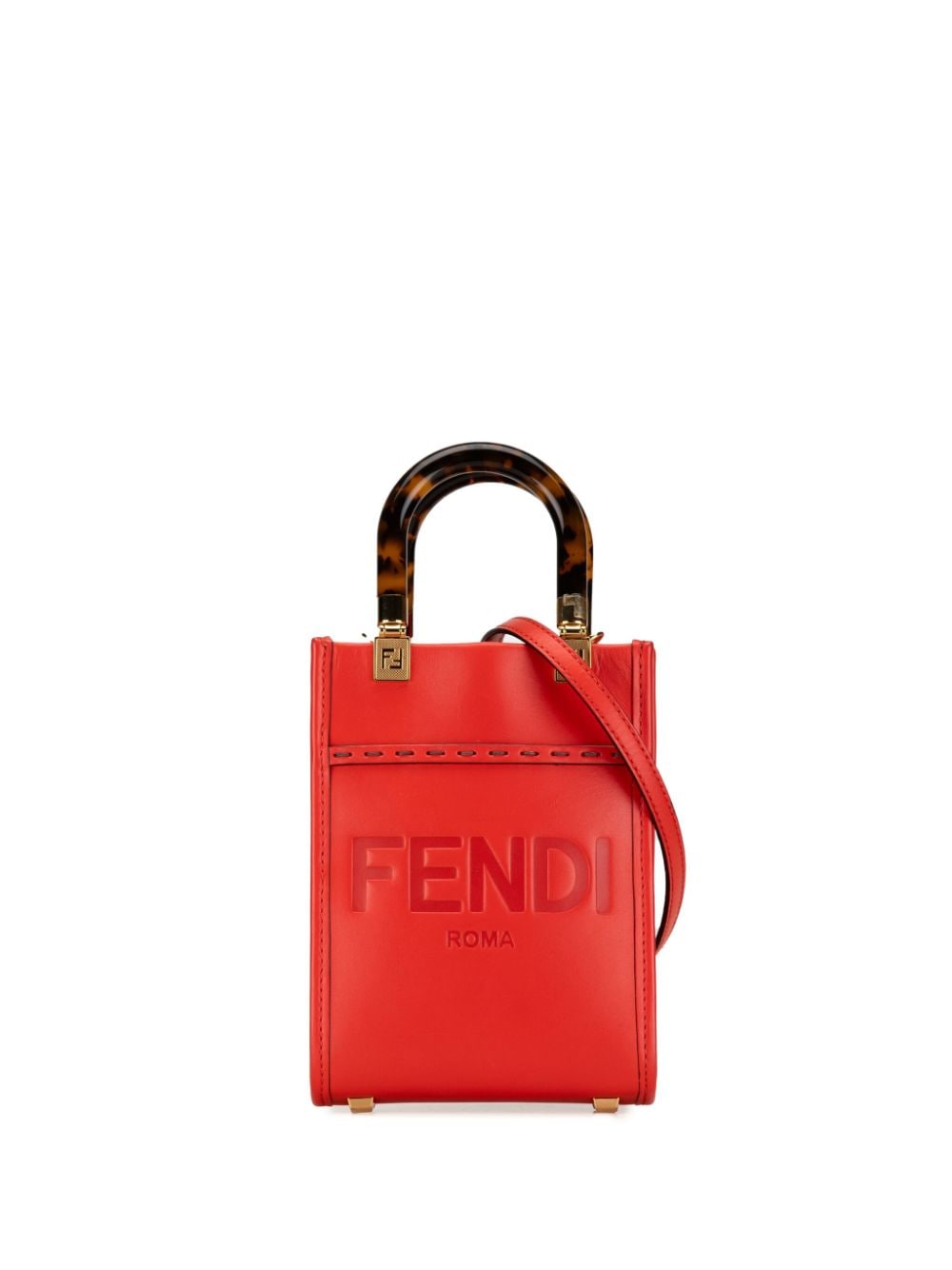 Fendi Pre-Owned 2010-2023 Mini Sunshine Shopper Tote satchel - Red von Fendi Pre-Owned