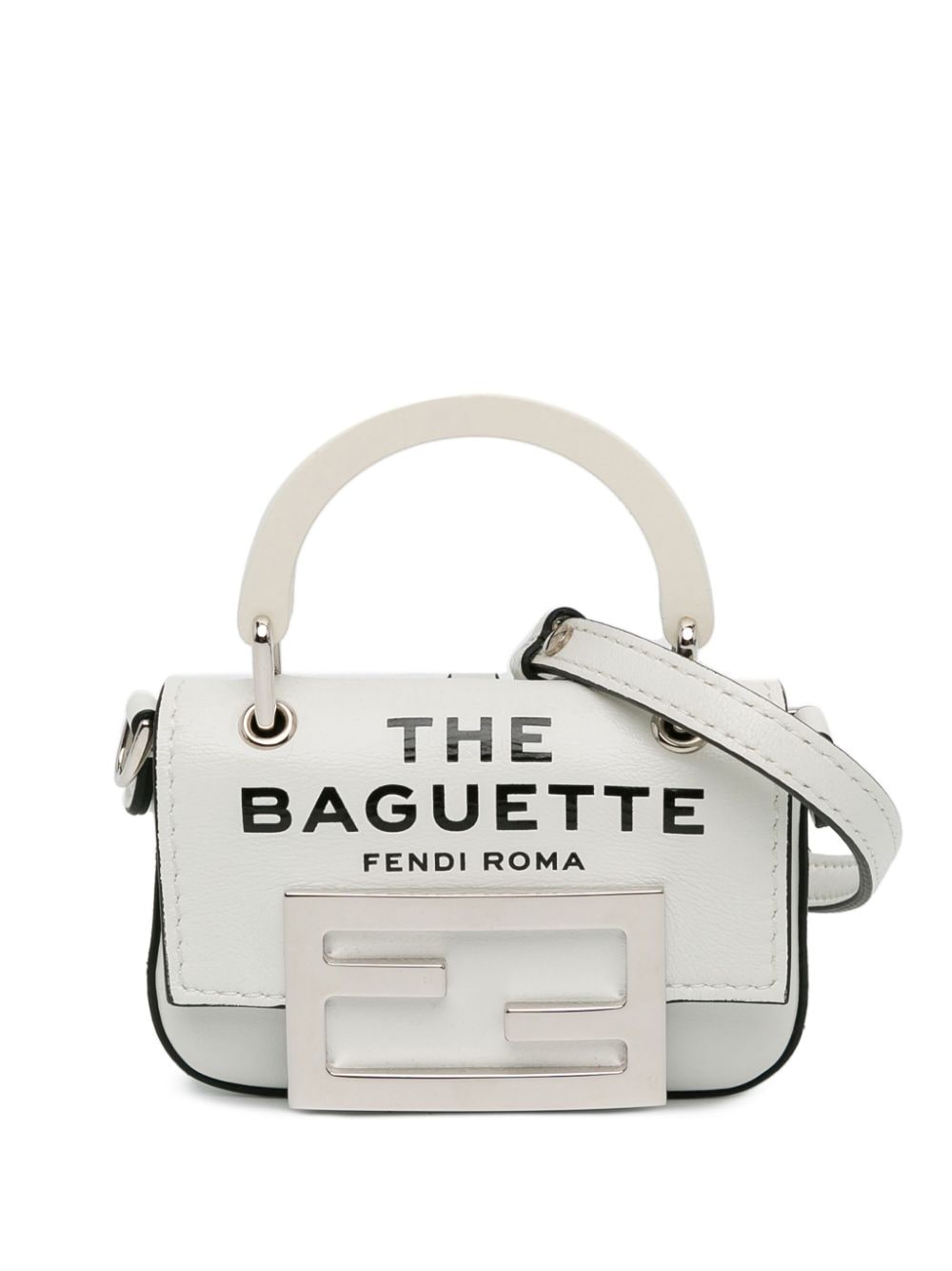 Fendi Pre-Owned 2010-2023 Nano Baguette Maxi Handle satchel - White von Fendi Pre-Owned