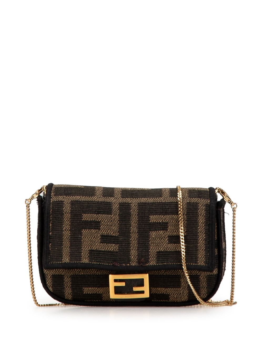 Fendi Pre-Owned 2010-2023 Nano Zucca Canvas uette Charm crossbody bag - Brown von Fendi Pre-Owned