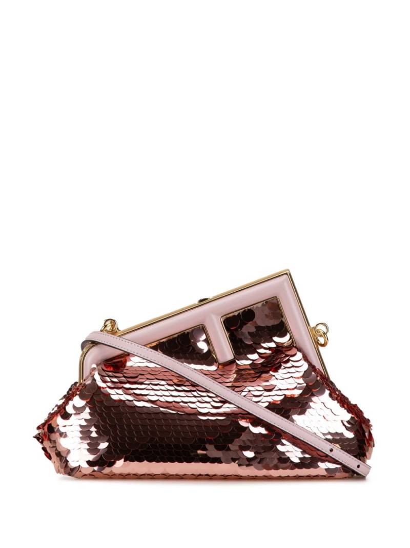 Fendi Pre-Owned 2010-2023 Small First Sequin crossbody bag - Pink von Fendi Pre-Owned