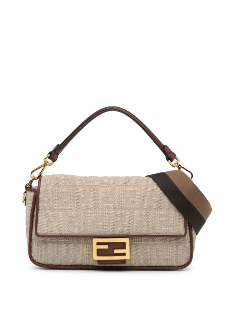 Fendi Pre-Owned 2010-2023 Zucca Embroidered Canvas Baguette satchel - Brown von Fendi Pre-Owned