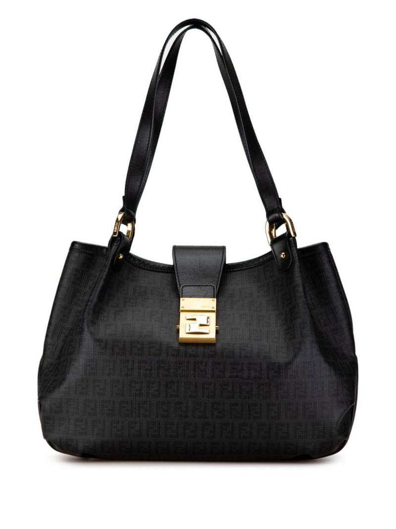 Fendi Pre-Owned 2010-2023 Zucchino Spalmati Chiusura tote bag - Black von Fendi Pre-Owned