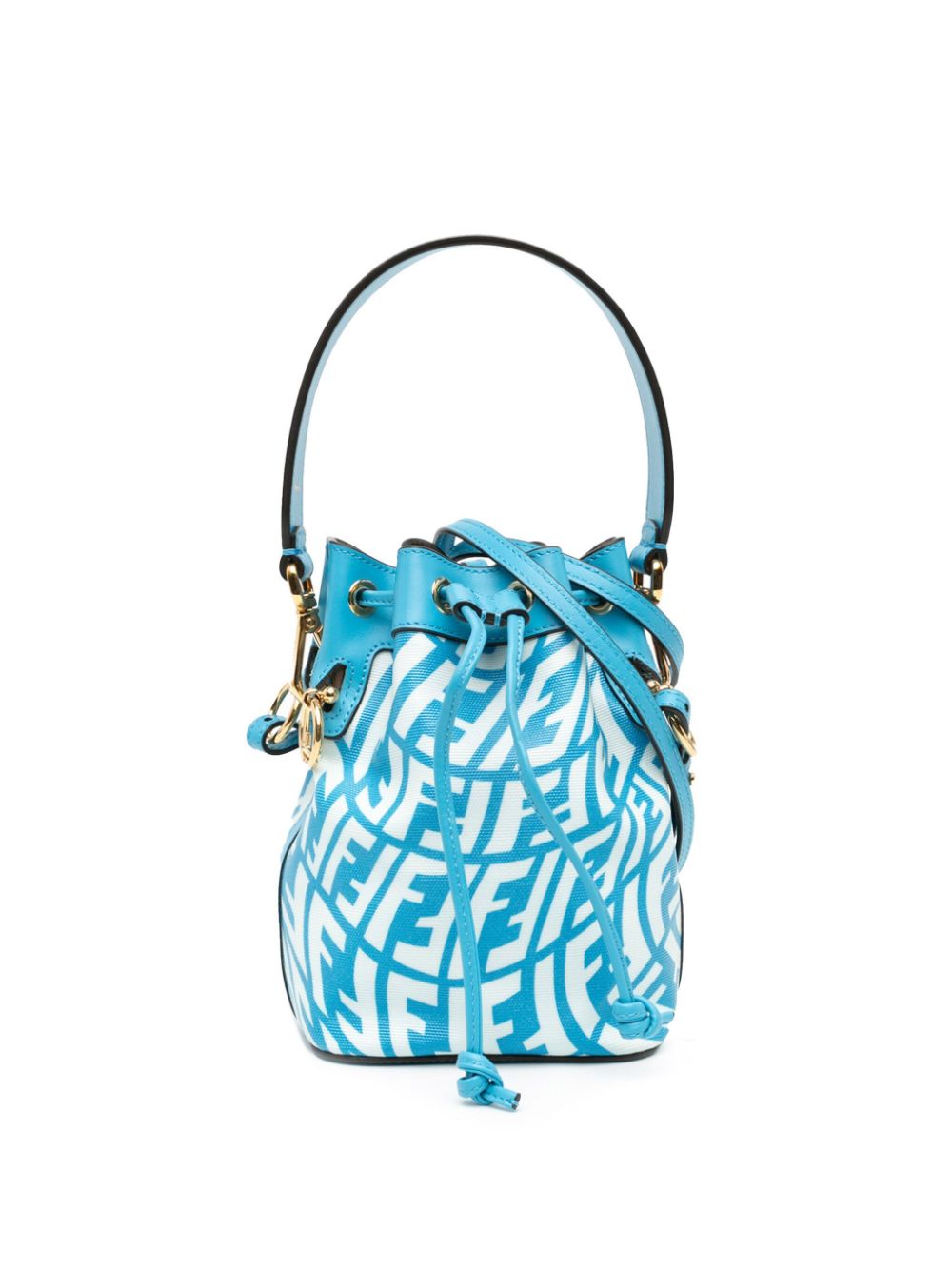 Fendi Pre-Owned 2010-present Sarah Coleman Mini Coated Canvas FF Vertigo Mon Tresor bucket bag - Blue von Fendi Pre-Owned