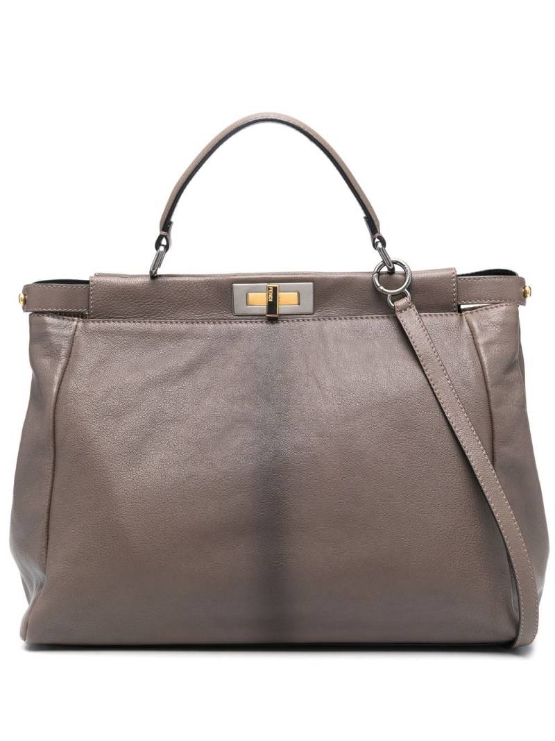 Fendi Pre-Owned 2010s Peekaboo leather tote bag - Brown von Fendi Pre-Owned