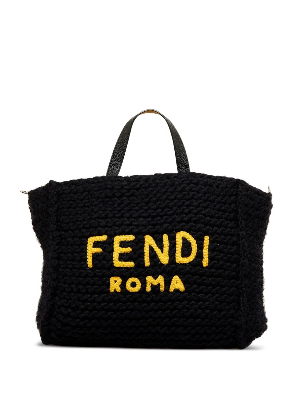 Fendi Pre-Owned 2012-present Wool satchel - Black von Fendi Pre-Owned