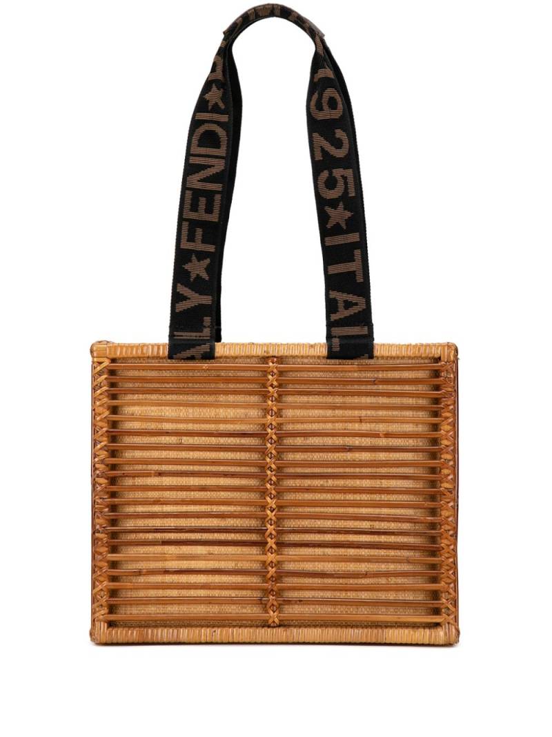 Fendi Pre-Owned 20th Century Rattan tote bag - Brown von Fendi Pre-Owned