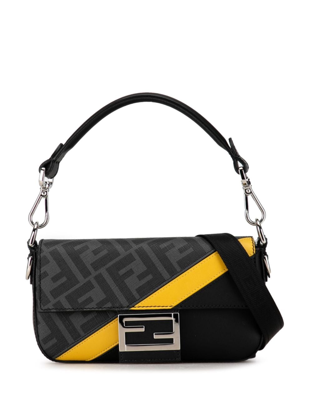 Fendi Pre-Owned 21st Century Zucca 1974 Diagonal Convertible Baguette satchel - Black von Fendi Pre-Owned