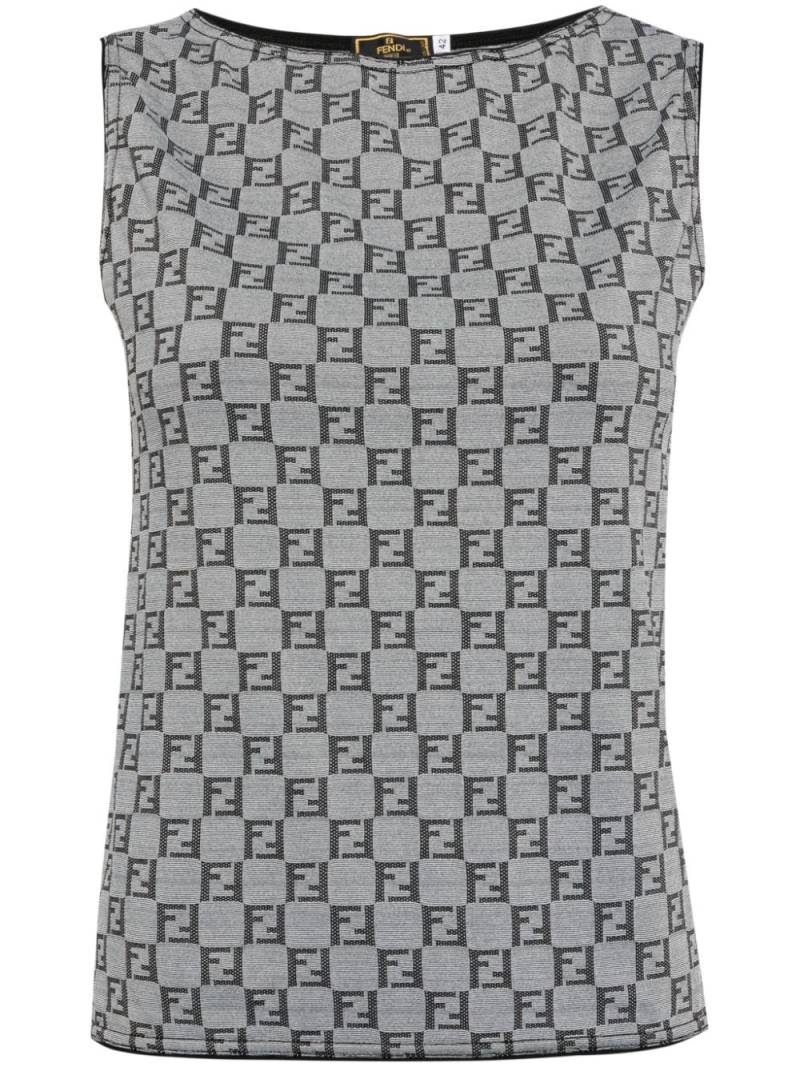 Fendi Pre-Owned Zucca-pattern sleeveless top - Grey von Fendi Pre-Owned