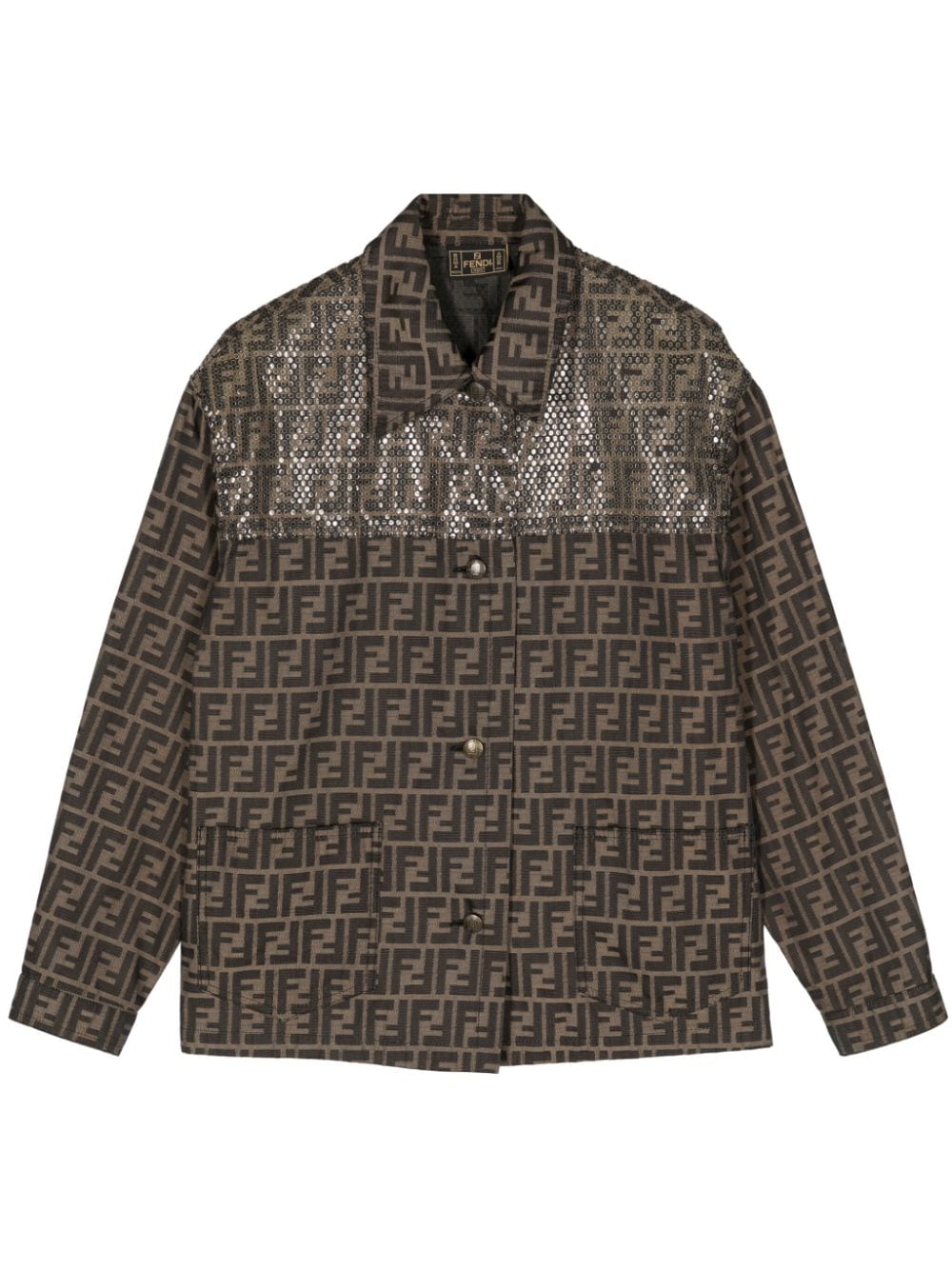 Fendi Pre-Owned Zucca sequinned jacket - Brown von Fendi Pre-Owned