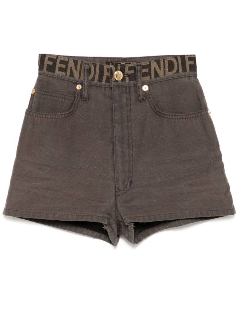 Fendi Pre-Owned logo shorts - Grey von Fendi Pre-Owned