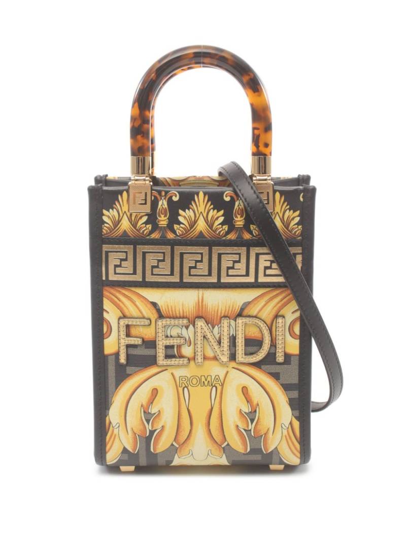 Fendi Pre-Owned x Versace 2010 small Sunshine two-way bag - Black von Fendi Pre-Owned