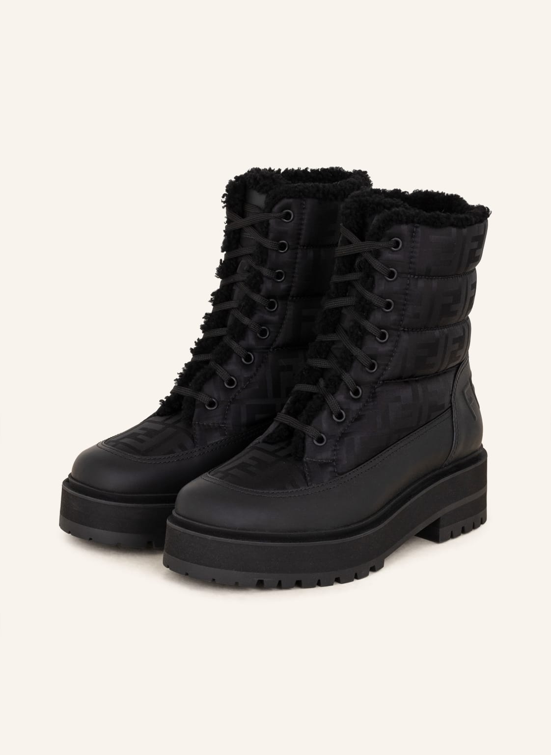 Fendi Biker Boots schwarz von Fendi