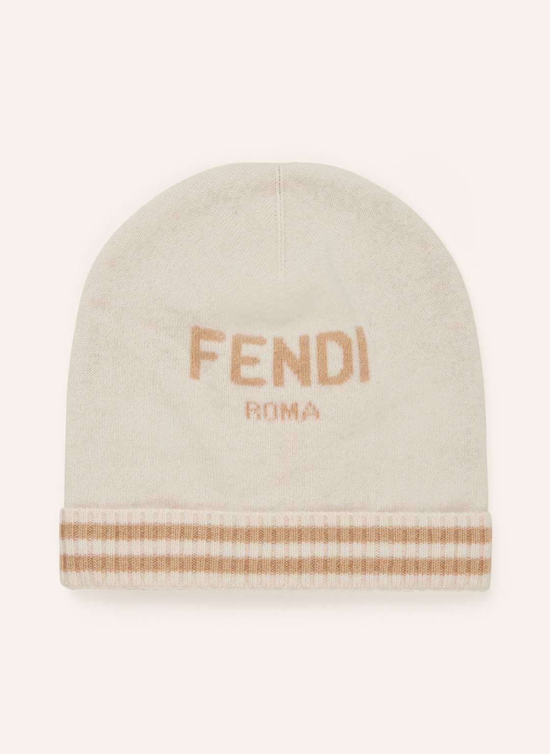 Fendi Cashmere-Mütze beige von Fendi