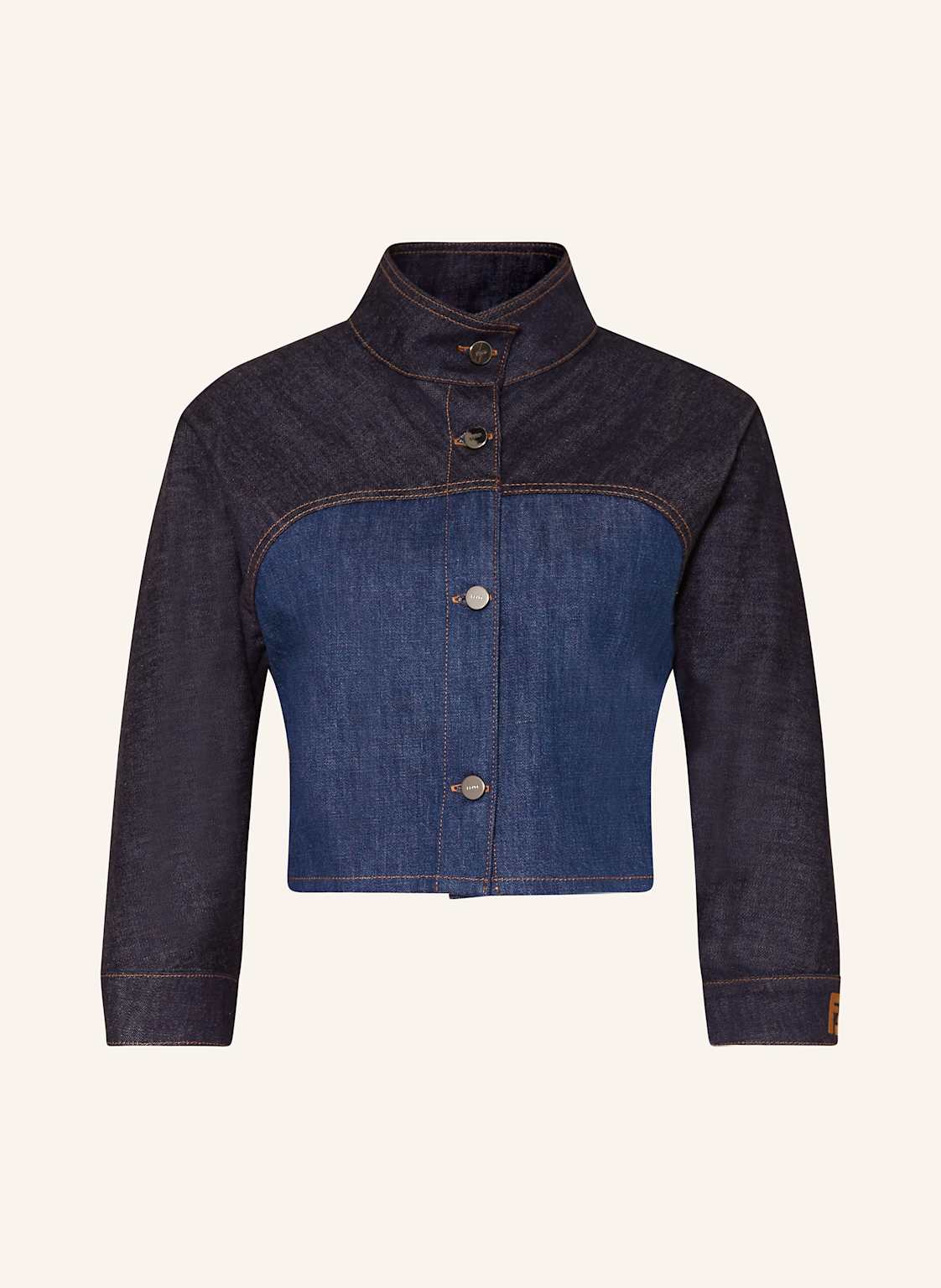 Fendi Cropped-Jeansjacke Mit 3/4-Arm blau Fendi Cropped-Jeansjacke Mit 3/4-Arm blau von Fendi