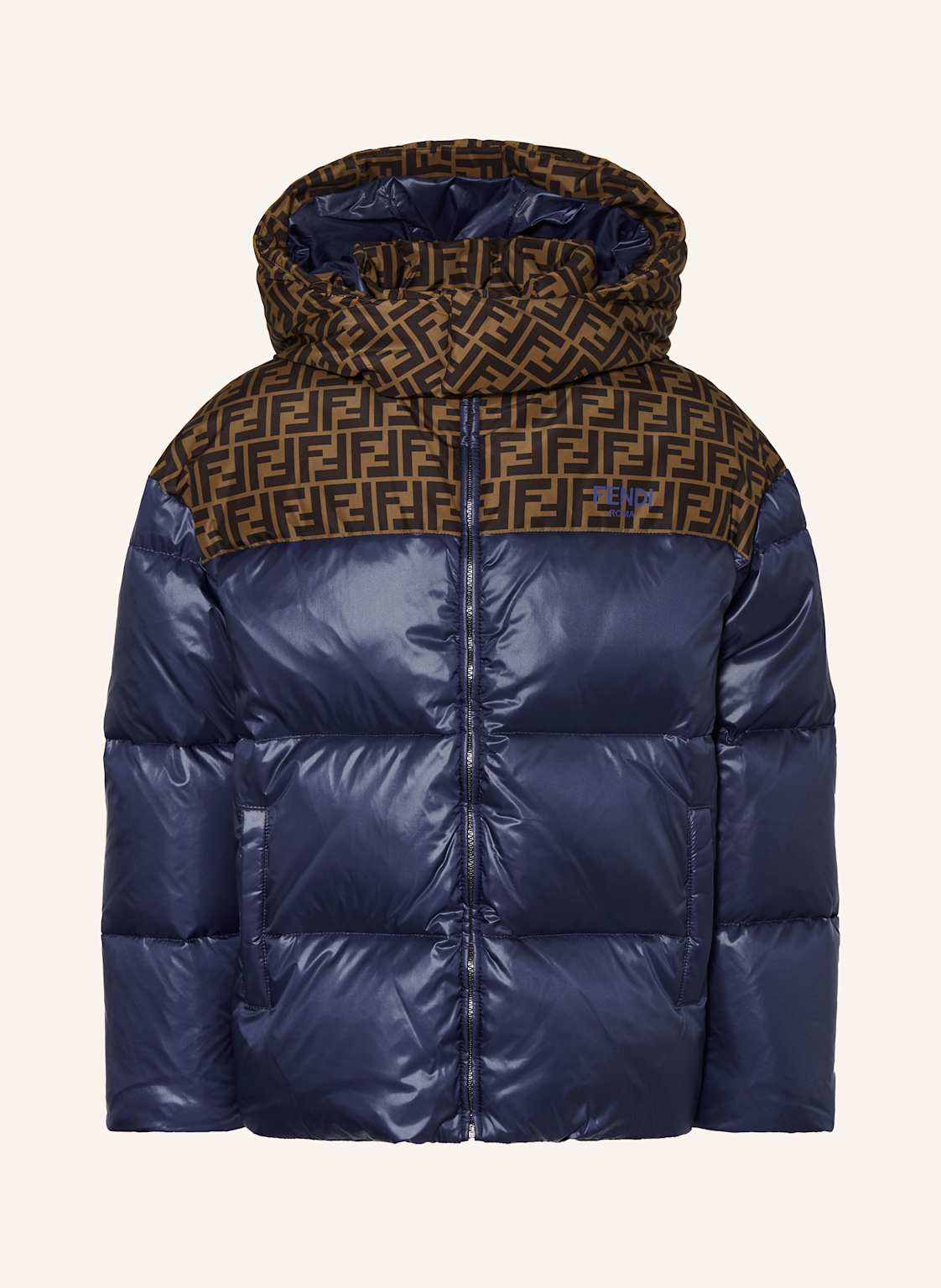 Fendi Daunenjacke Mit Abnehmbarer Kapuze gelb von Fendi