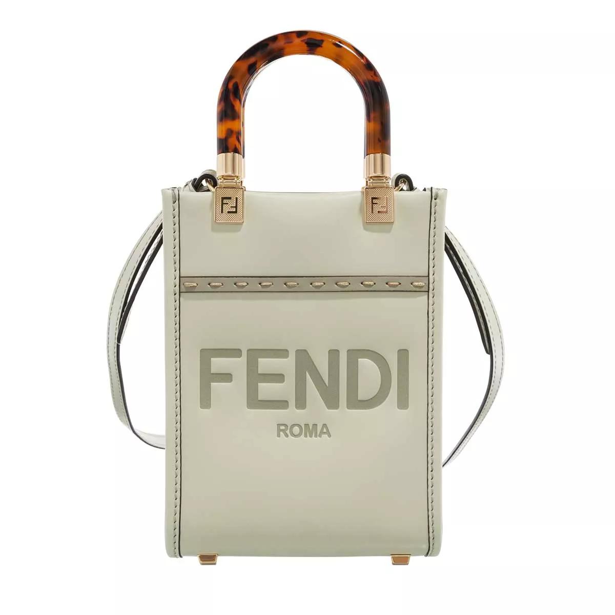 Fendi Handtasche - Mini Sunshine Logo Shopper - Gr. unisize - in Grün - für Damen von Fendi