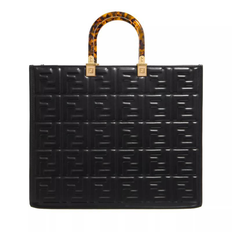 Fendi Henkeltasche - Sunshine Embossed Leather Tote Bag - Gr. unisize - in Schwarz - für Damen von Fendi