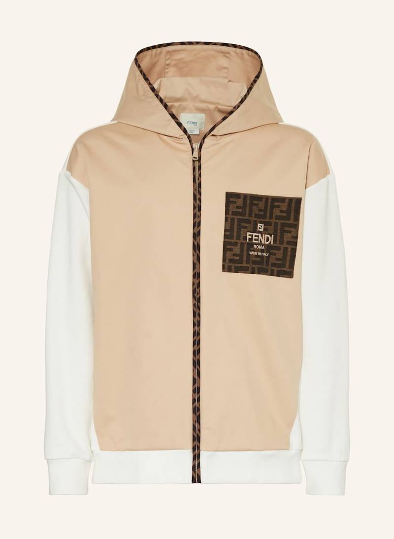 Fendi Jacke Im Materialmix beige von Fendi