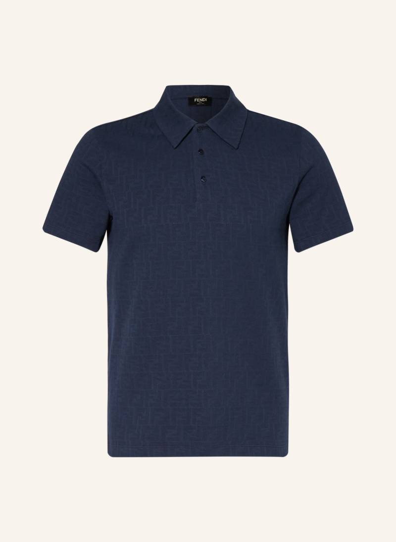 Fendi Piqué-Poloshirt blau von Fendi