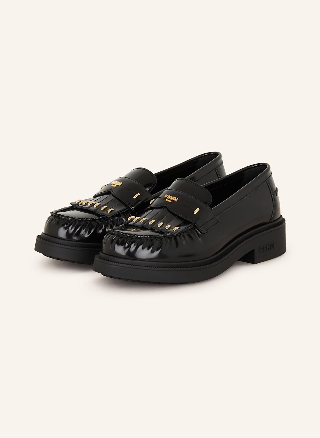 Fendi Plateau-Loafer schwarz von Fendi