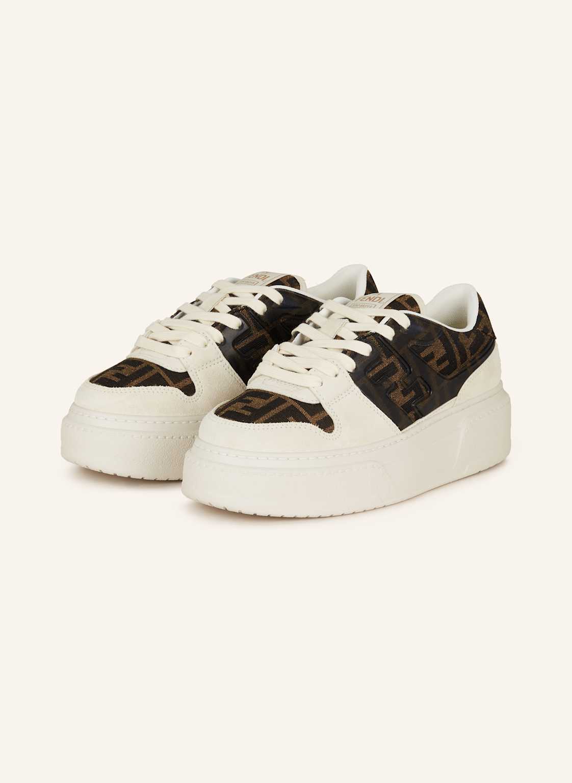 Fendi Plateau-Sneaker weiss von Fendi