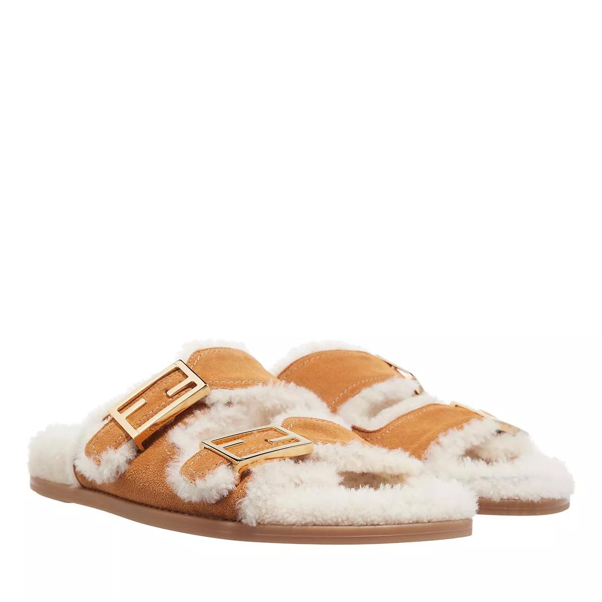 Fendi Sandalen - Slide Sandals - Gr. 39 (EU) - in Beige - für Damen von Fendi