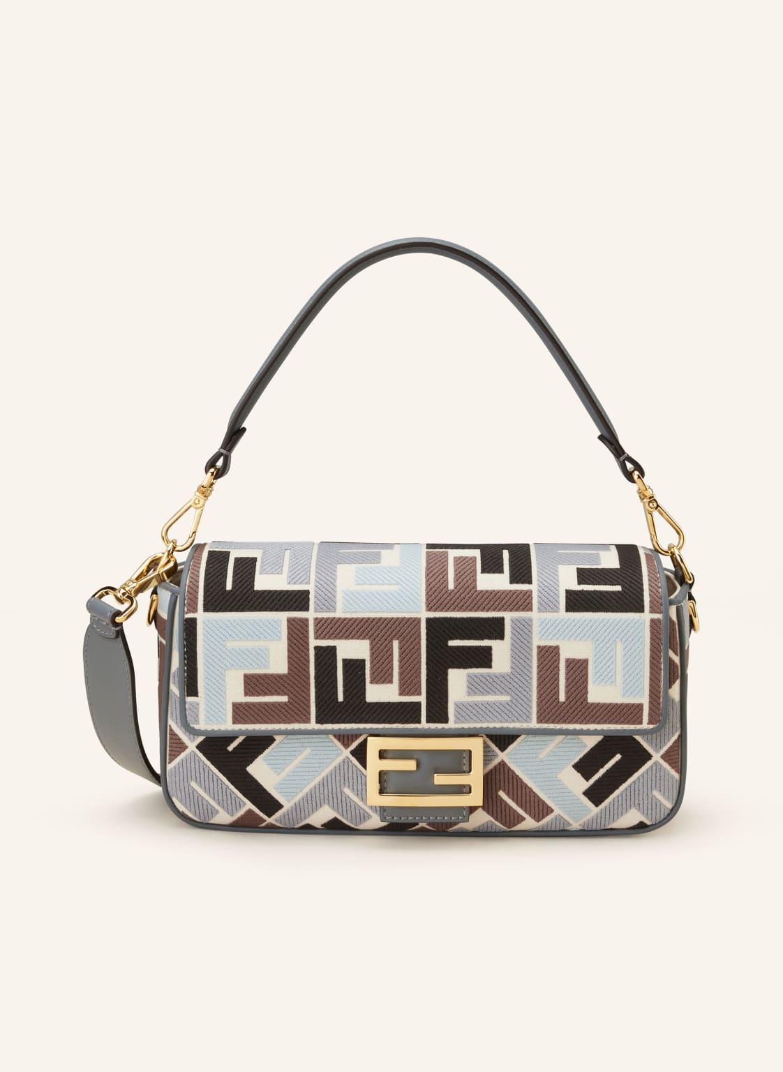 Fendi Schultertasche Baguette grau von Fendi