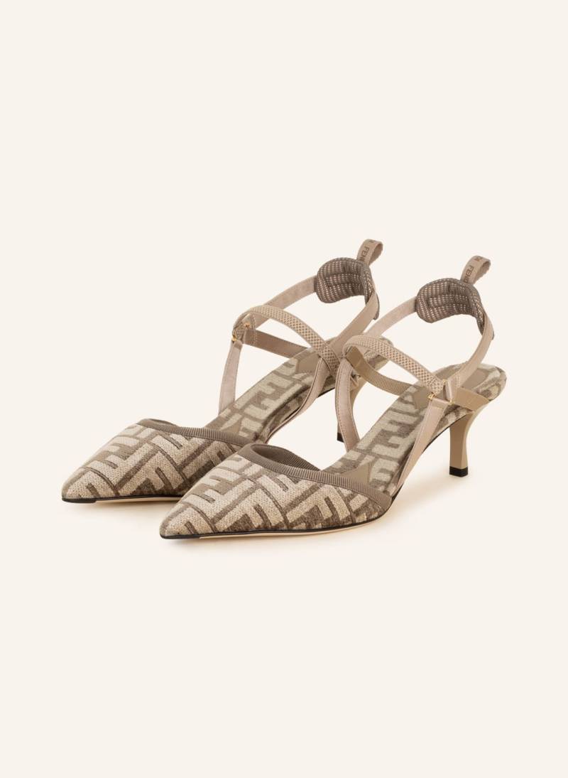 Fendi Slingpumps Colibrì Lite beige von Fendi