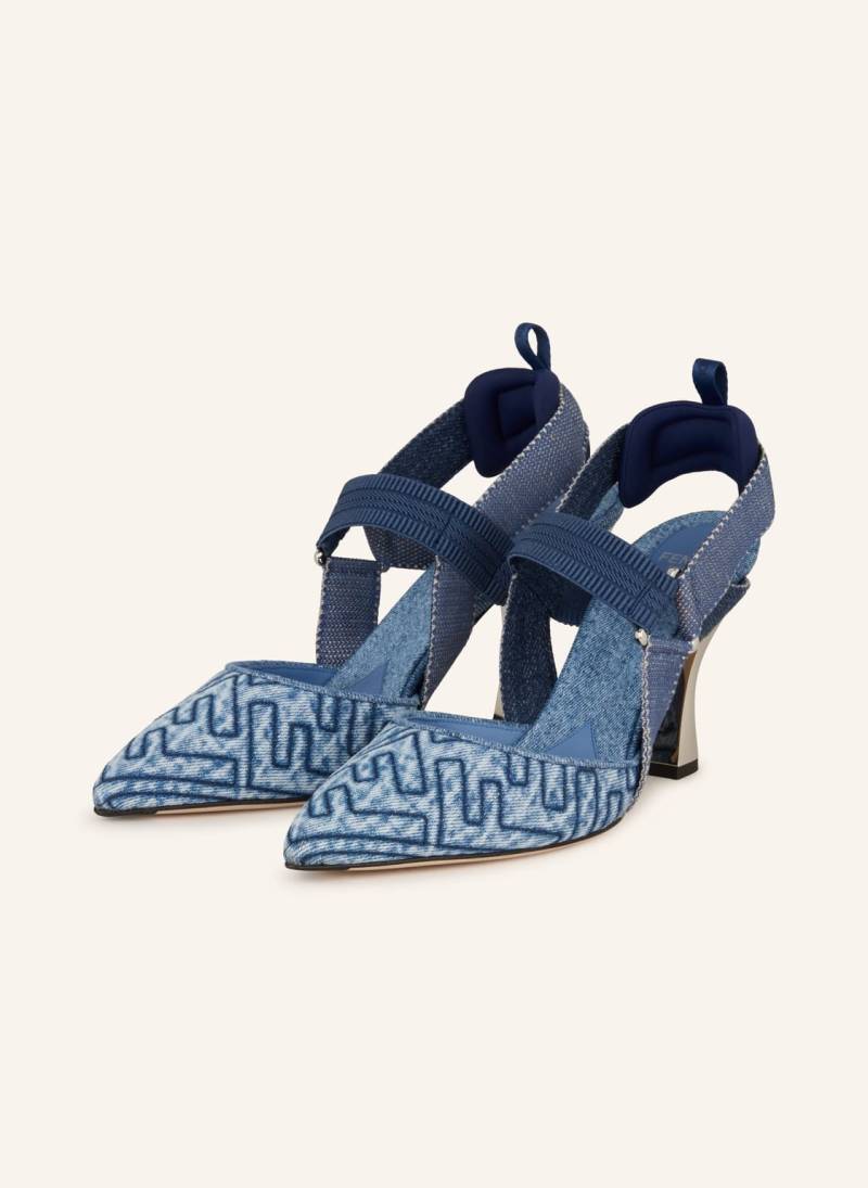 Fendi Slingpumps Colibri blau von Fendi