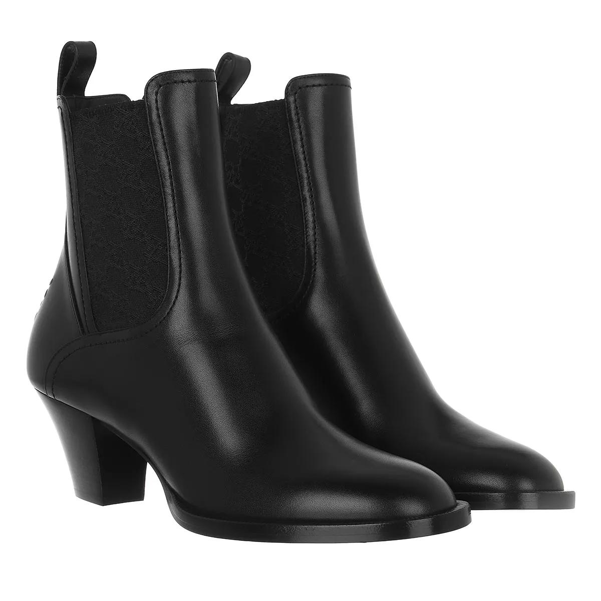 Fendi Stiefel & Boots - FF Karligraphy Motif Ankle Boots - Gr. 40 (EU) - in Schwarz - für Damen von Fendi