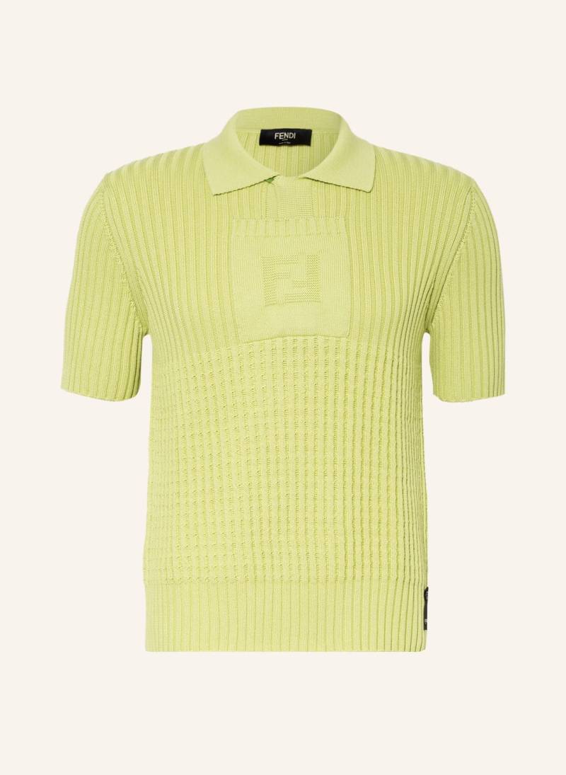 Fendi Strick-Poloshirt gruen von Fendi