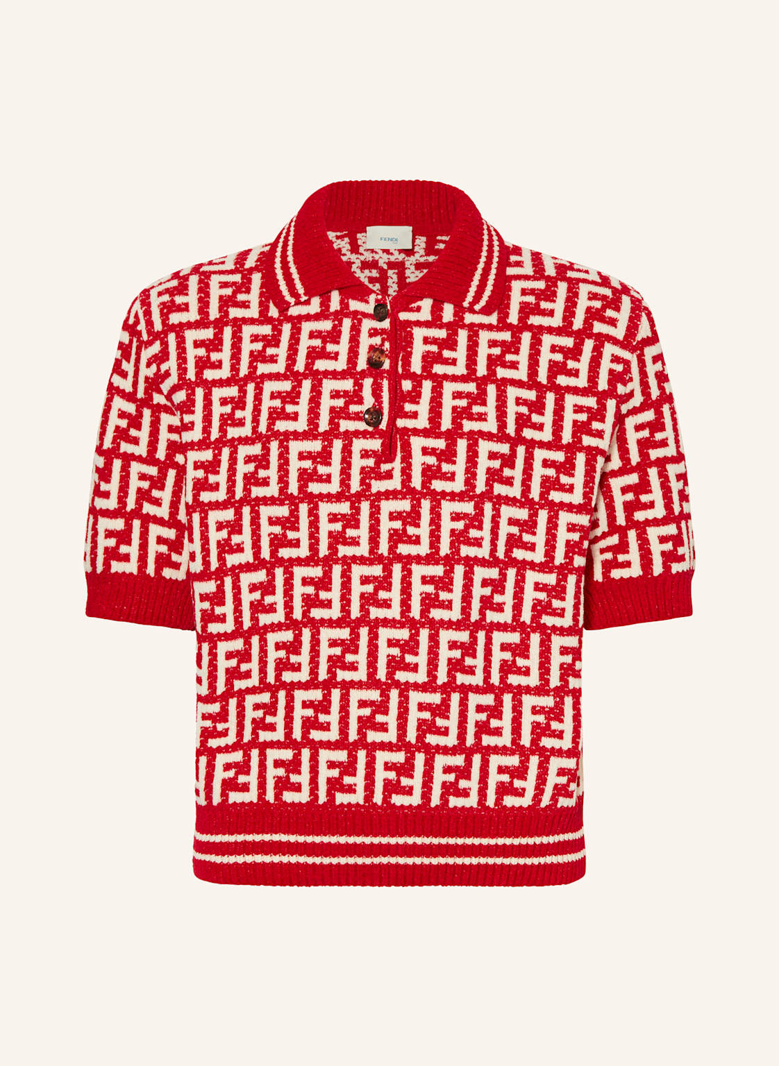 Fendi Strick-Poloshirt rot Fendi Strick-Poloshirt rot von Fendi