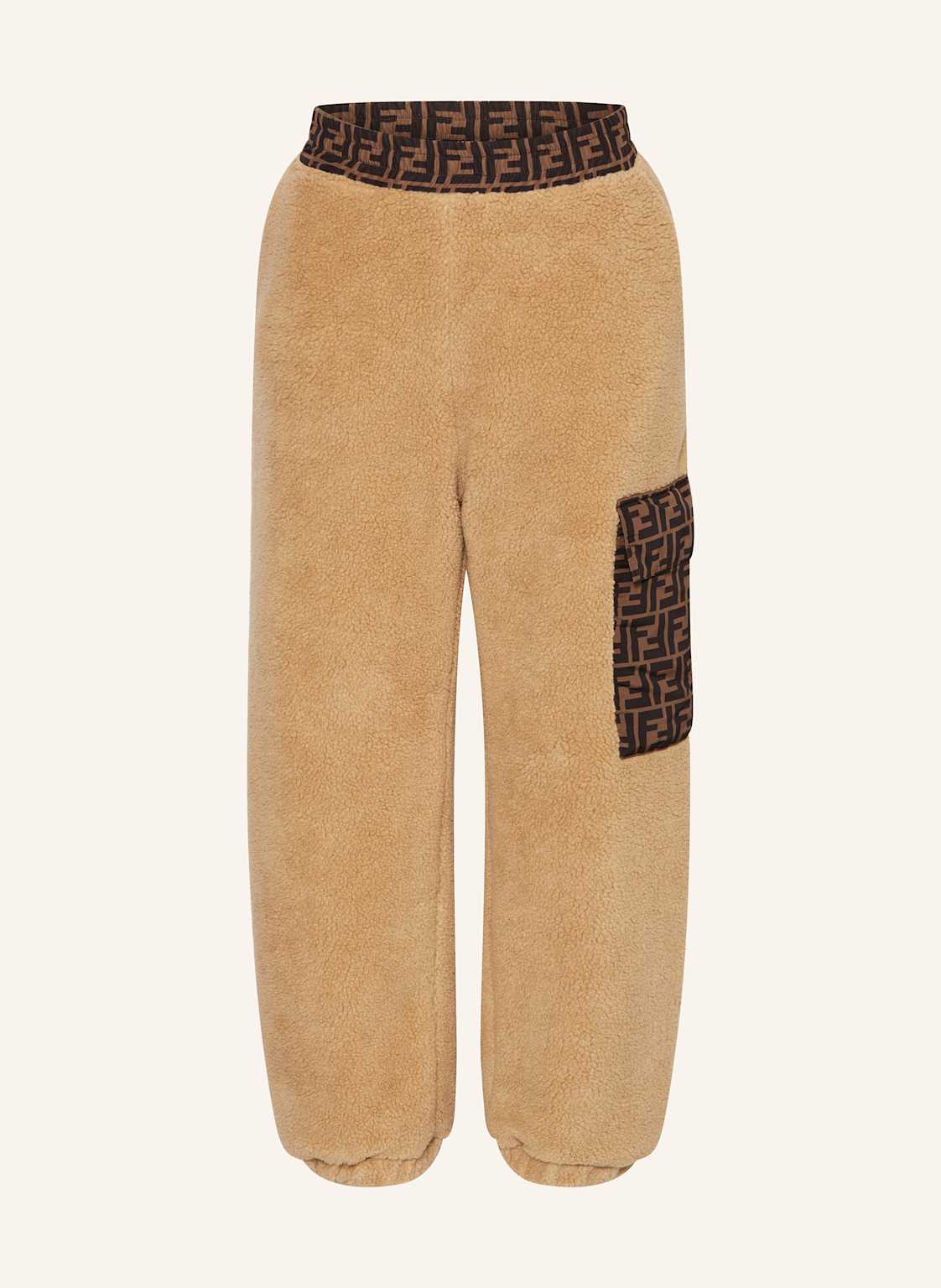 Fendi Teddyfell-Hose beige von Fendi