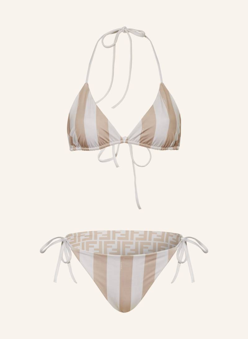 Fendi Triangel-Bikini Zum Wenden beige von Fendi