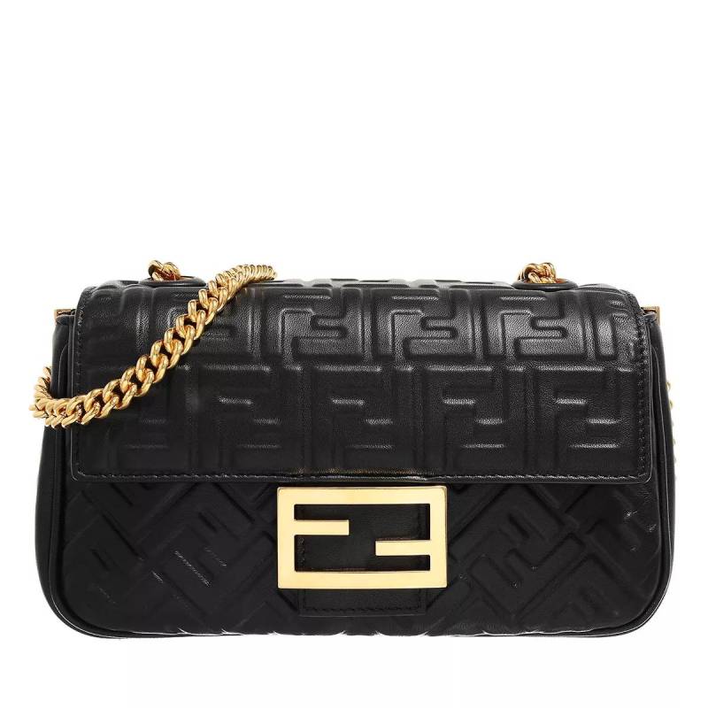 Fendi Schultertasche - Baguette Chain Midi Nappa Shoulder Bag FF - Gr. unisize - in Schwarz - für Damen von Fendi