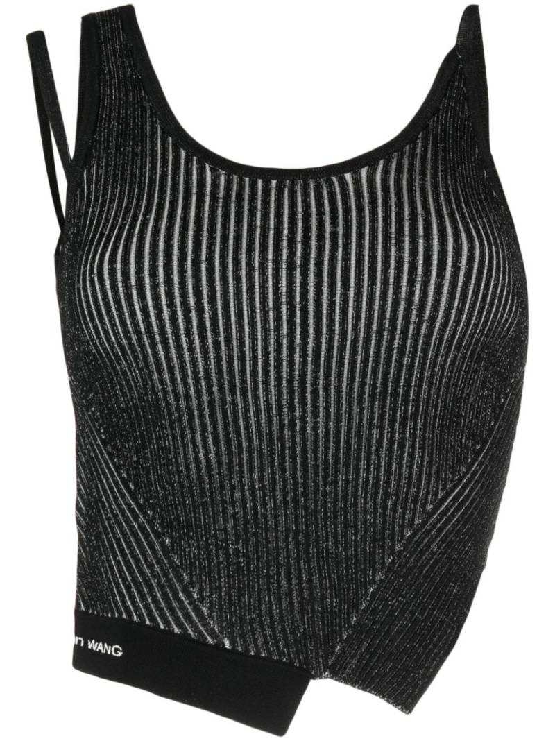 Feng Chen Wang asymmetric vest top - Black von Feng Chen Wang