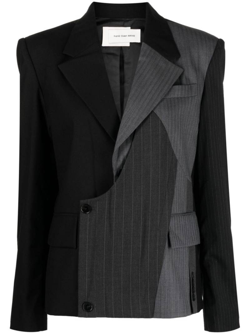 Feng Chen Wang asymmetric wool blazer - Grey von Feng Chen Wang