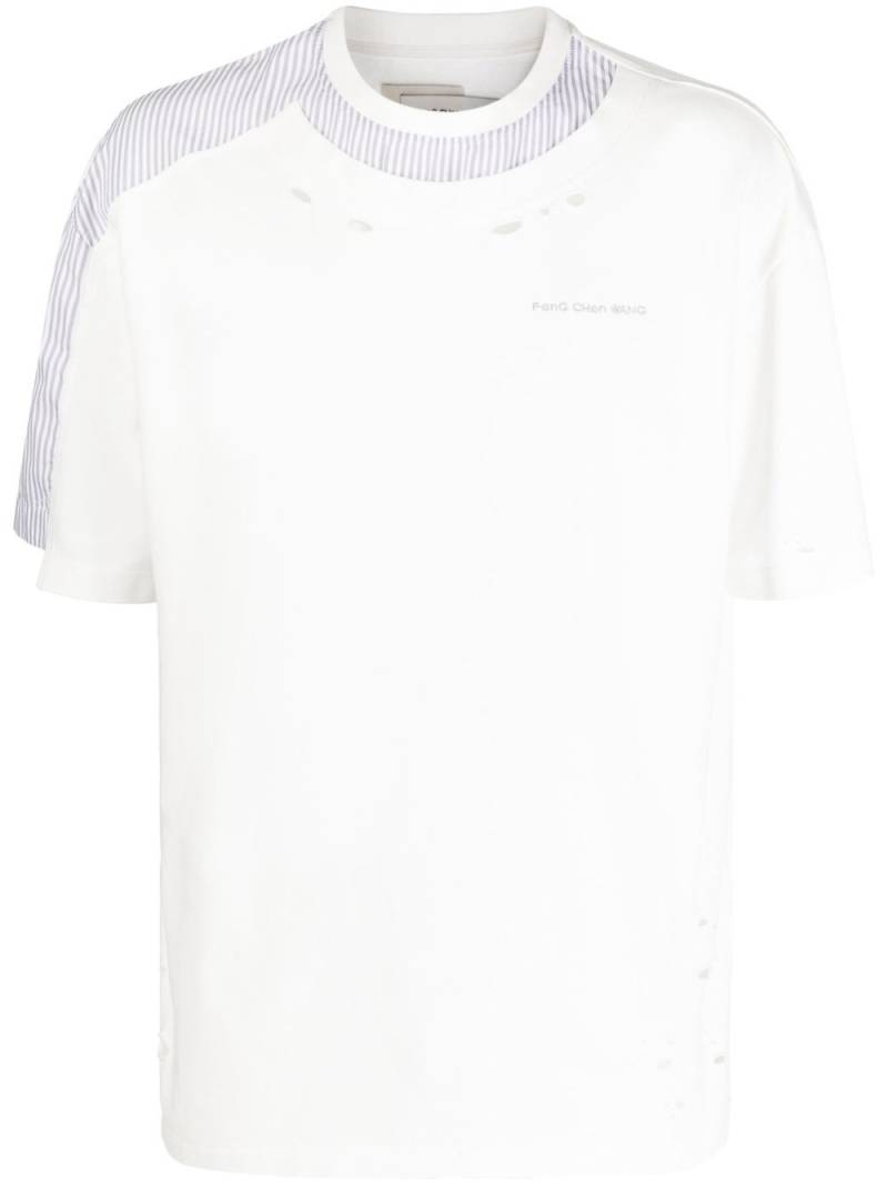 Feng Chen Wang chest logo-print detail T-shirt - White von Feng Chen Wang