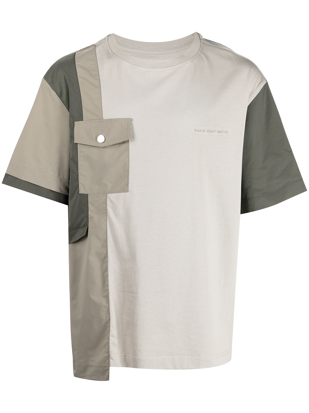 Feng Chen Wang colour-block cotton T-shirt - Grey von Feng Chen Wang