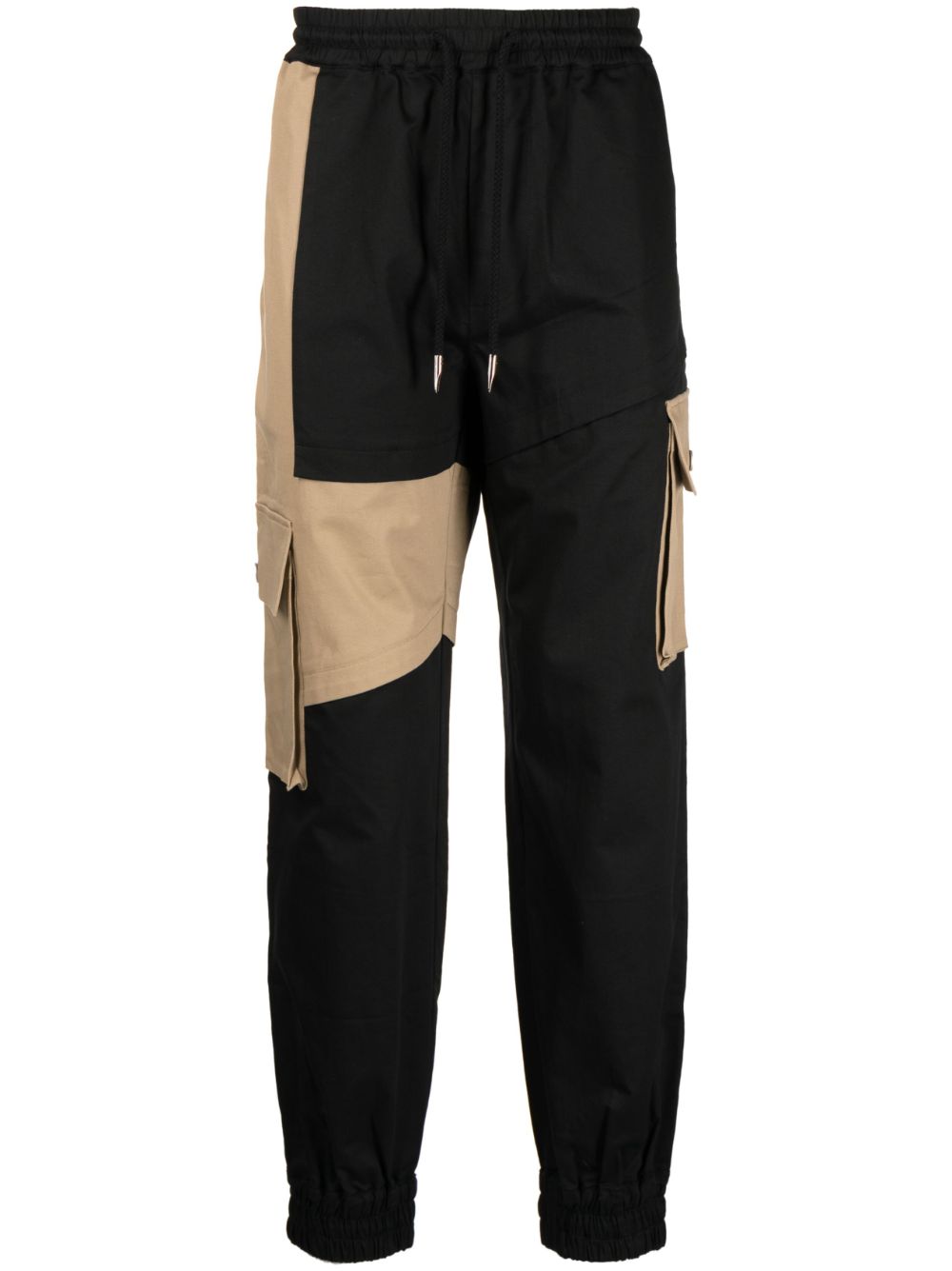 Feng Chen Wang colour-block panelled drawstring trousers - Black von Feng Chen Wang