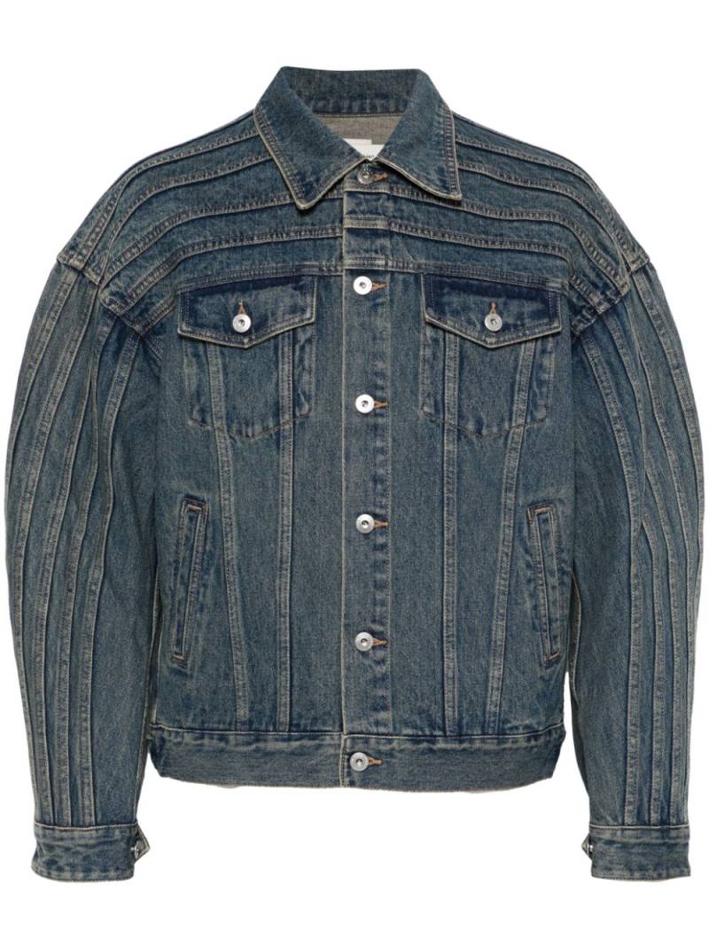 Feng Chen Wang deconstructed denim jacket - Blue von Feng Chen Wang