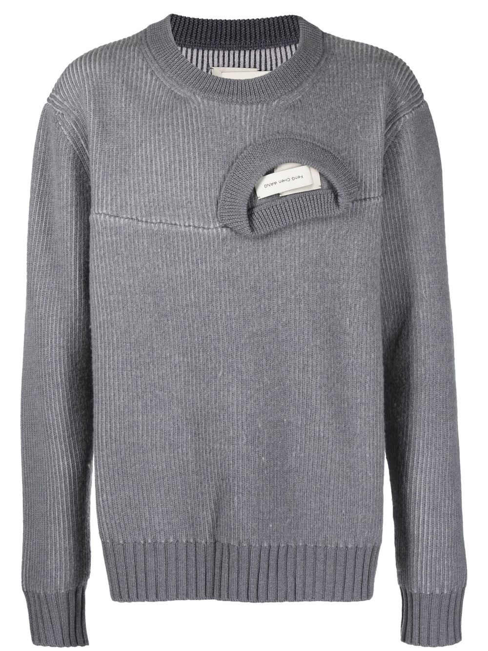 Feng Chen Wang deconstructed ribbed jumper - Grey von Feng Chen Wang