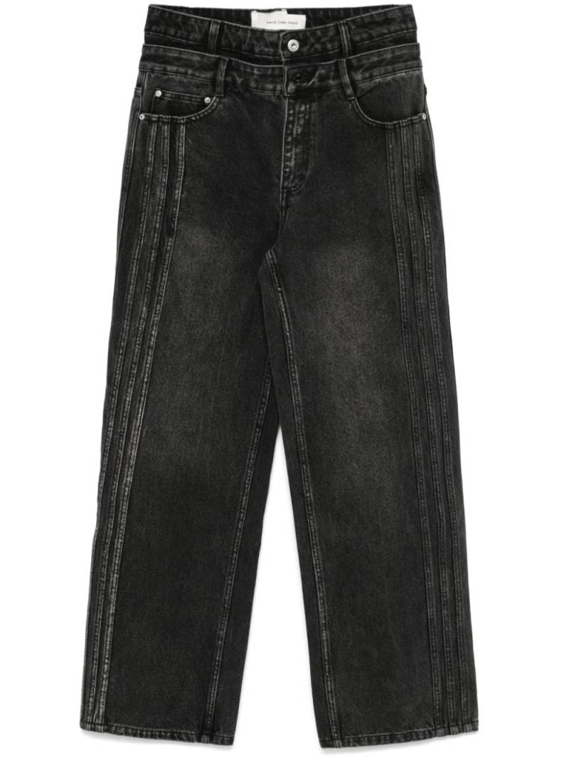 Feng Chen Wang double-waistband jeans - Black von Feng Chen Wang