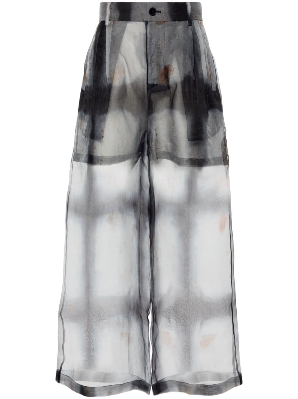 Feng Chen Wang high-waist wide-leg trousers - Grey von Feng Chen Wang